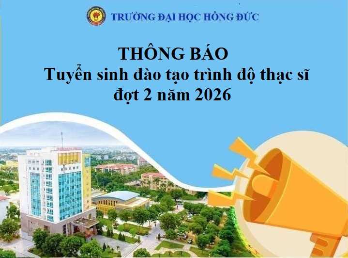 Thông báo tuyển sinh đào tạo trình độ thạc sĩ đợt 2 năm 2026